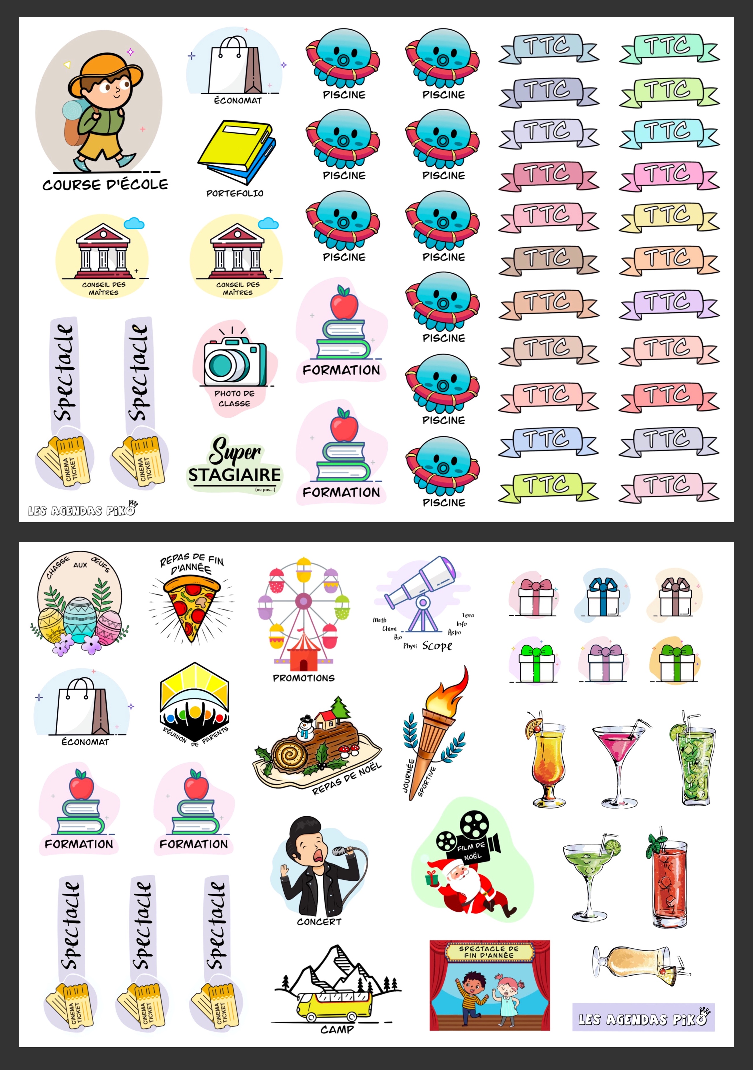 Stickers 1 et 2 