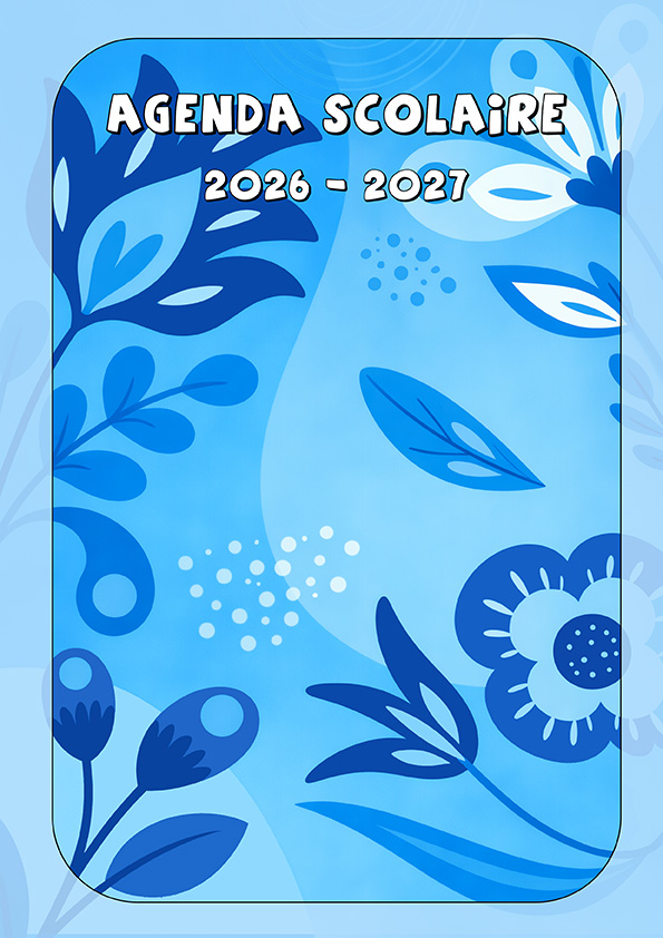 A5 Flowers - couverture bleue - Titulaire (GE)