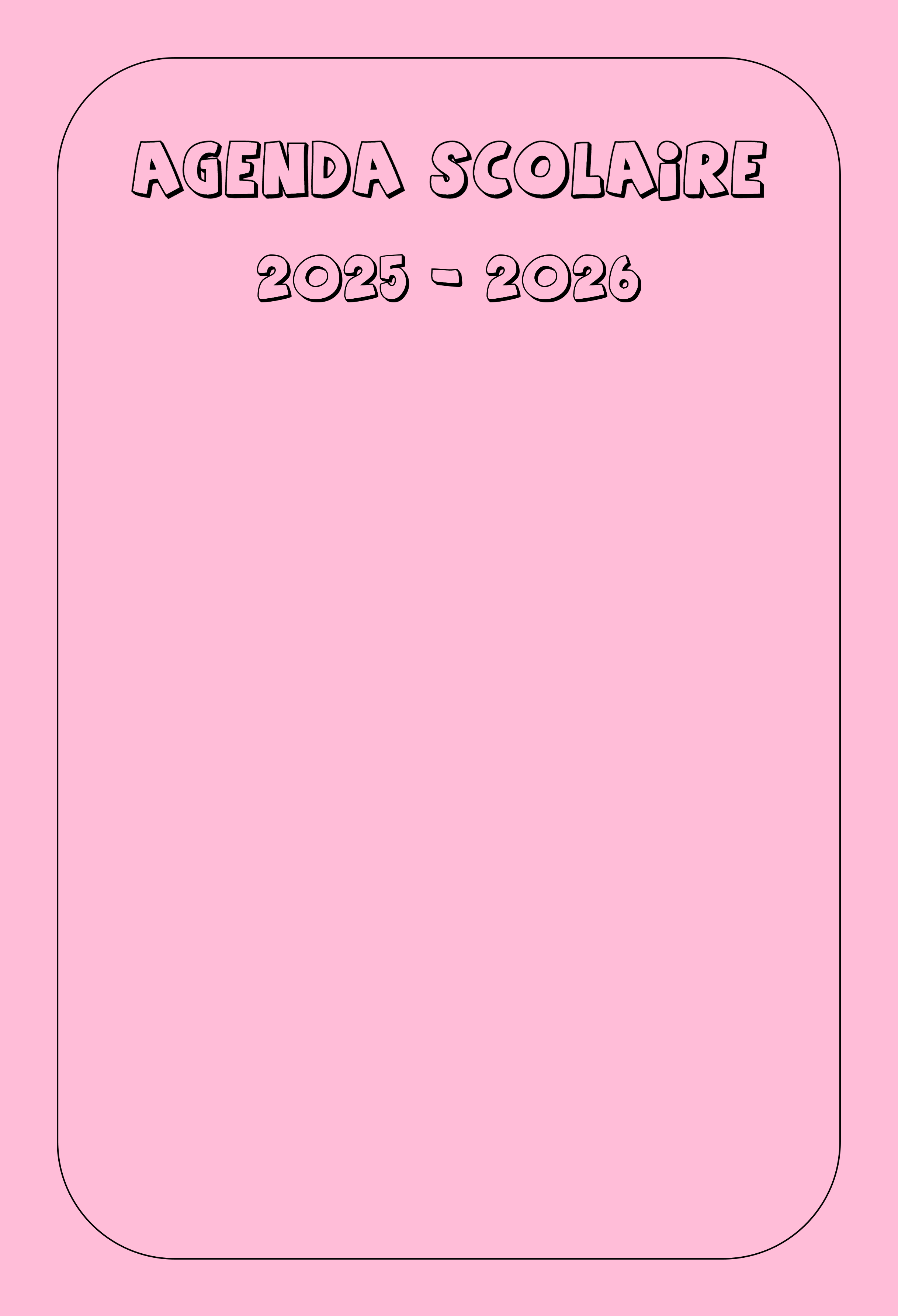 A4 Vierge - TITULAIRE - Rose (GE)